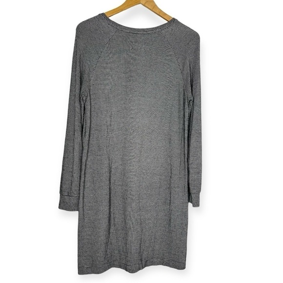 Lou & Grey Houndstooth Jersey Knit Dress Women's Small Long Sleeve Pencil Shift - Picture 3 of 8